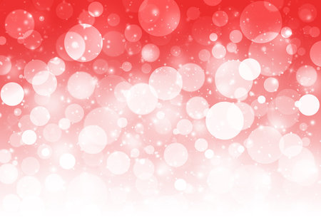 Soft Red glitter sparkles defocused rays lights bokeh abstract background.の写真素材