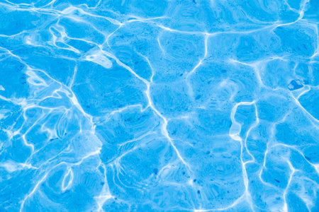 Blue Water the sea sunny reflections for background/textureの写真素材