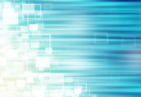 Blue ray lights technology defocused square abstract background.の写真素材