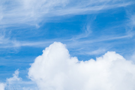 Blue sky and cloud for background.の写真素材