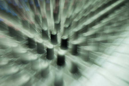 blurred sparkle rays  audio sound mixer and buttons sliders background.