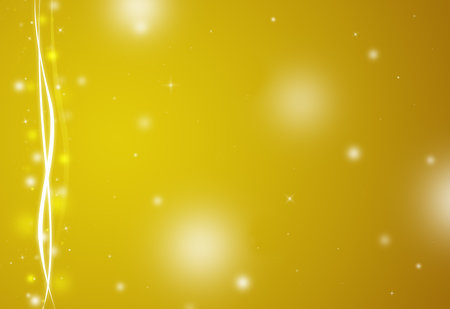 Gold glitter sparkle defocused rays lights bokeh abstract background.の写真素材