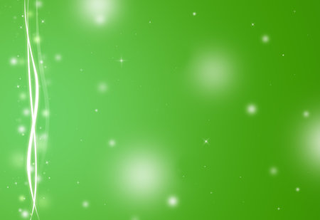 Green glitter sparkle defocused rays lights bokeh abstract background.の写真素材