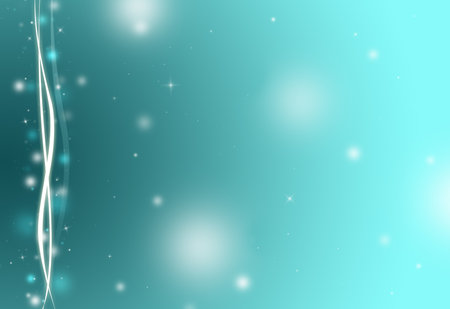 Green glitter sparkle defocused rays lights bokeh abstract background.の写真素材