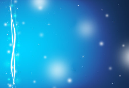 Blue glitter sparkle defocused rays lights bokeh abstract background.の写真素材