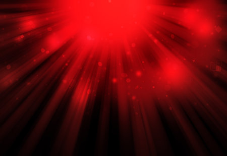 Dark Red glitter sparkles defocused rays lights bokeh radial abstract background/texture.の写真素材