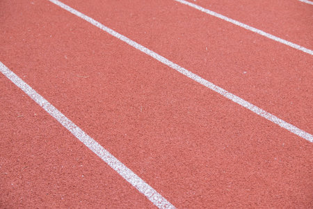 Close up line rubber running track standard.Vintage or retro tone.の写真素材