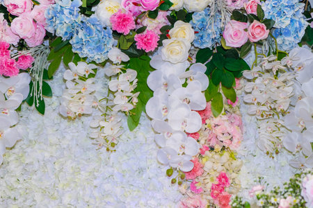 Close up colorful bunch of beautiful flowers.の写真素材