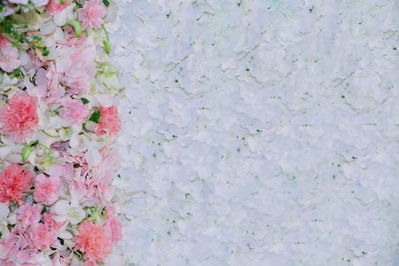 Beautiful flowers pattern background.copy space.の写真素材