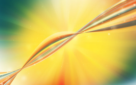 Gold or Yellow wave  glitter sparkles rays lights bokeh radial abstract background/texture.の写真素材