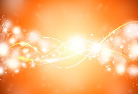 Gold sparkles glitter defocused rays lights with line bokeh abstract holiday background.の写真素材