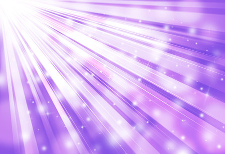 Purple sparkles rays lights  glitter bokeh radial abstract background/texture.の写真素材