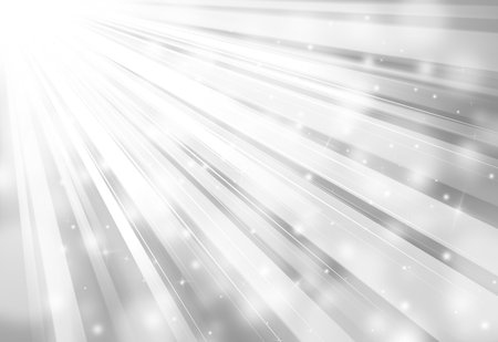 Grey sparkles rays lights  glitter bokeh radial abstract background/texture.の写真素材