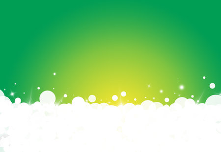 Green and Yellow sparkles glitter bokeh footage background/texture.の写真素材