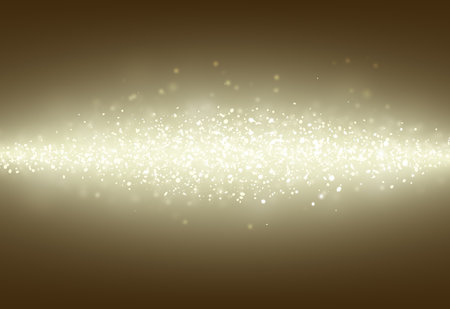 Dark Gold glitter sparkles rays lights bokeh Festive Christmas Elegant abstract background.の写真素材