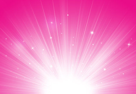 Pink glitter sparkles rays lights bokeh Festive Elegant abstract background.の写真素材