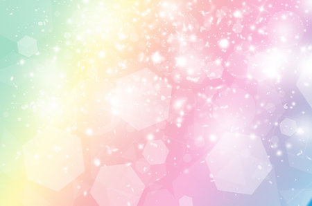 Colorfull glitter sparkles rays lights bokeh Festive Elegant abstract background.の写真素材
