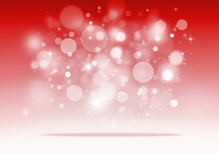 Red glitter sparkles rays lights bokeh Festive Elegant abstract background.の写真素材