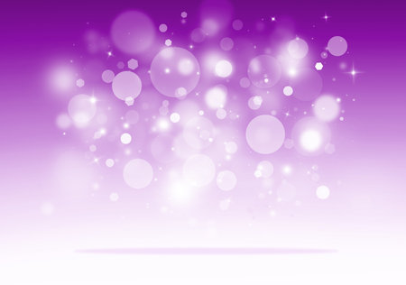 Purple glitter sparkles rays lights bokeh Festive Elegant abstract background.の写真素材