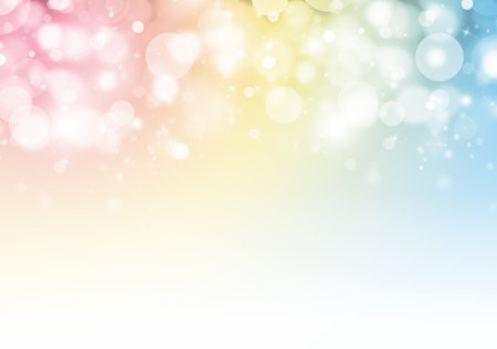 Pastel Color glitter sparkles rays lights bokeh Festive Elegant abstract background.の写真素材