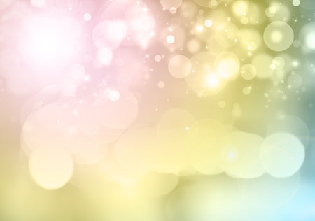 Pastel Color glitter sparkles rays lights bokeh Festive Elegant abstract background.の写真素材