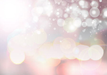 Colorful glitter sparkles rays lights bokeh Festive Elegant abstract background.の写真素材