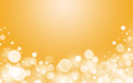 Gold sparkle rays lights with bokeh elegant show on stage abstract background. Dust sparks background. の写真素材