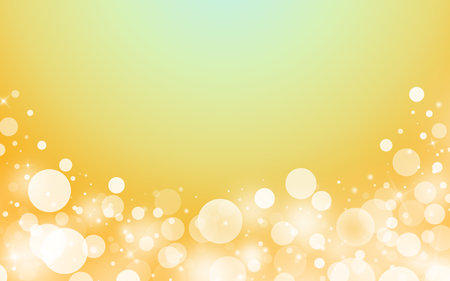 Soft Gold sparkle rays lights with bokeh elegant show on stage abstract background. Dust sparks background. の写真素材