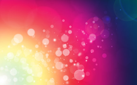Colorful sparkle rays lights with bokeh elegant show on stage abstract background. Dust sparks background.の写真素材