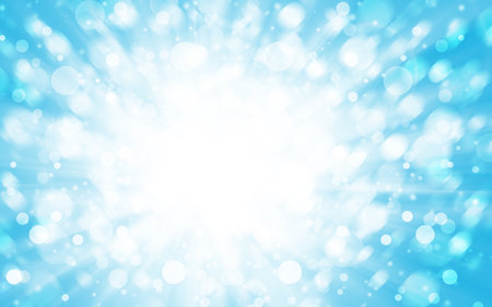 Blue sparkle rays lights with bokeh elegant show on stage abstract background. Dust sparks background.の写真素材