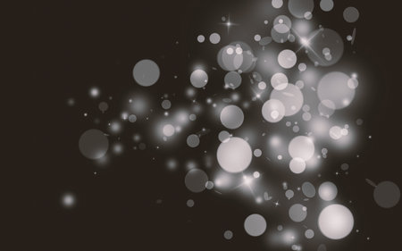 Grey sparkle rays lights with bokeh elegant show on stage abstract background. Dust sparks background.の写真素材