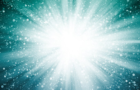 Blue sparkle rays glitter lights with bokeh elegant abstract holiday background.の写真素材