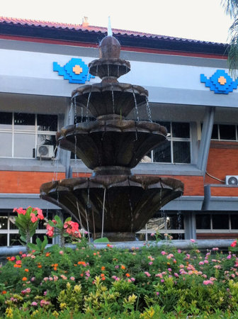 Beautiful waterfall at ministry office の素材