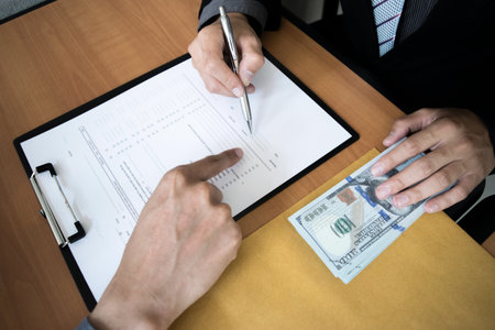 Company employees have been corrupt by bringing money to the company's human resources department....