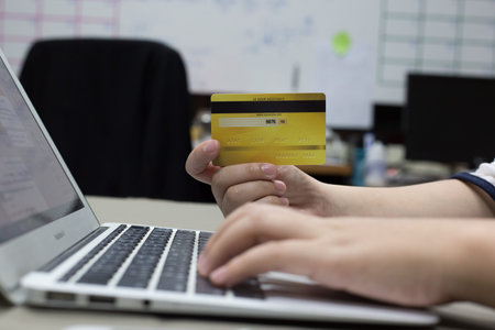 Company employees are buying products online and paying via credit cards online conveniently and...