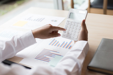 The professional investor, businessman Executives are working and analyzing project statistics result in report investment and planning strategic marketing, financial and accounting conceptの写真素材