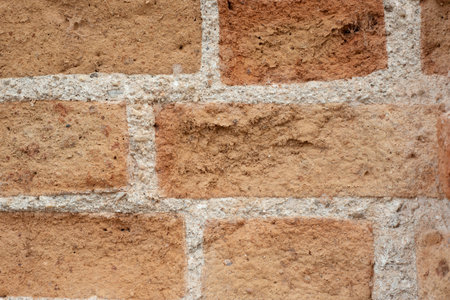 Background of old vintage brick wall with concrete,Ancient walls and walls are damaged.