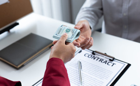 Businessmen give dollars to bribe employees in signing contracts to buy illegal land and real...