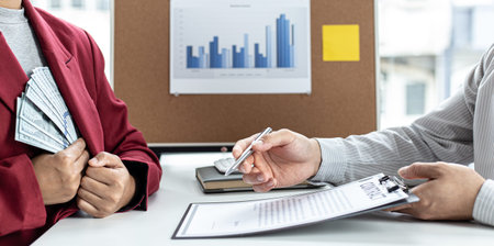Businessmen give dollars to bribe employees in signing contracts to buy illegal land and real...