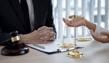 Attorneys or consultants work in the courtroom and negotiate with clients or complainants who want...