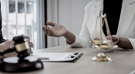 Attorneys or consultants work in the courtroom and negotiate with clients or complainants who want...