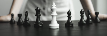 Business people are planning marketing strategies by analyzing the mechanisms and probability of the...
