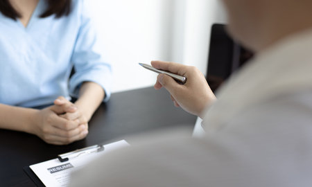 Approving and signing contracts concept, New employees are approved to work in the stock market and...