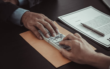 Businessmen give dollars to bribe employees in signing contracts to buy illegal land and real...