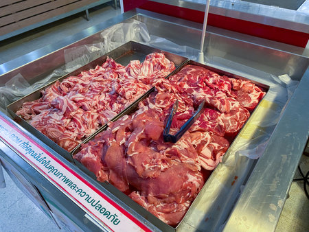 Tesco lotus,THAILAND- August 25, 2021 : Shelves or baskets of various fresh fruits and vegetables are arranged neatly, Fresh vegetables or fruit, Organic food, Large supermarket with Thailand people.のeditorial素材