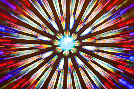 Zoom Effect  Interior a Catholic Church, Assumption University, Thailand