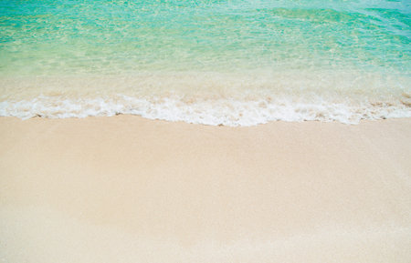 Beautiful tropical beach with turquoise water and white sand - Vintage Filter
