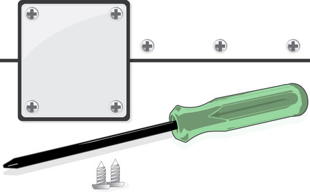 Screwdriver and signのイラスト素材