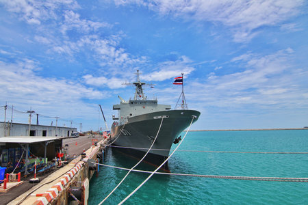 Chonburi, Thailand - July 7, 2019 : HTMS Similan in the Royal Thai Navy, Thailandのeditorial素材