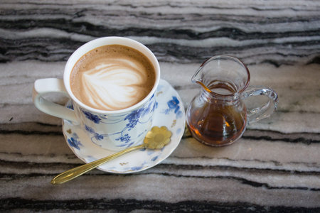 Hot Moccha coffee with honey